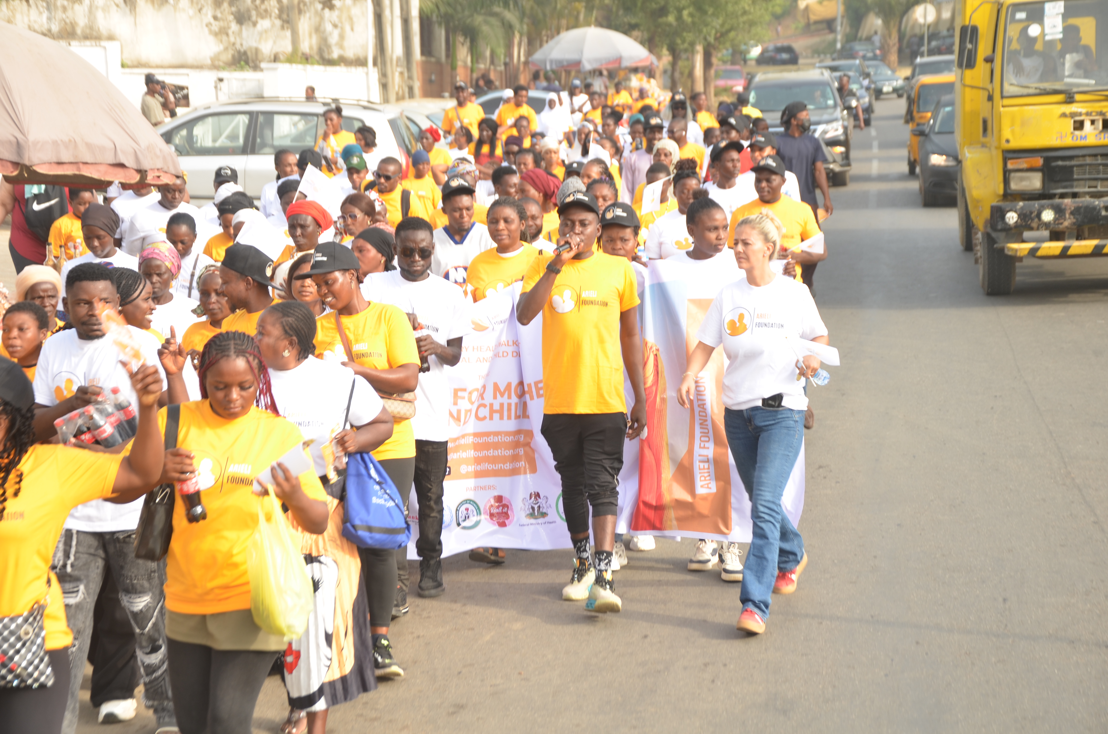 Arieli Foundation community outreach walk for maternal and child health